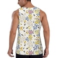 thumbnail image 3 of Fotbe Wildflower Honeybee Pattern Men's Quick Dry Workout Tank Top Gym Muscle Tee Fitness Bodybuilding Sleeveless T Shirt Breathable Workout Shirt-, 3 of 9