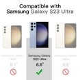 thumbnail image 2 of JETech Matte Case for Samsung Galaxy S23 Ultra 5G 6.8-Inch, Frosted Translucent Back Protective Slim Phone Cover, Anti-Fingerprints (Sky Blue), 2 of 7
