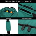 thumbnail image 3 of Sac de Sport Extra Grand 105 L, Sac de Voyage de 32,5 Pouces Sac de Voyage Léger - Vert, 3 of 7