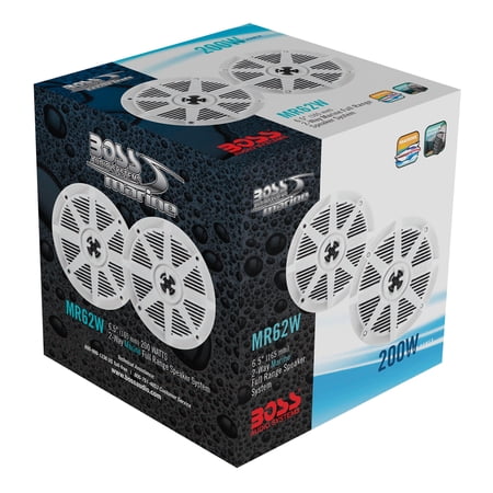 Casse Auto 16 Cm BOSS Audio Systems MR60W 6.5 Inch Marine Boat Stereo Speakers - 200 Watts ( Per Casse Auto 16 Cm BOSS Audio Systems MR60W 6.5 Inch Marine Boat Stereo Speakers - 200 Watts ( Per