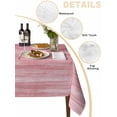 thumbnail image 2 of Pink Table Cloth, Waterproof Tablecloth for Rectangle Tables, Vintage Modern Abstract Art Ombre Reusable Washable Fabric Table Cover for Restaurant Kitchen Dining Tables 52"x70", 2 of 9