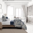 thumbnail image 4 of Maison Toile Blue Comforter Set Super King, 4 of 5