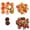 Colorful, variant on NSESSHome 50pcs Fall Pumpkins Decor Set, Mini Artificial Gourd Fall Leaves Acorns Decorations for Home, Fall Centerpieces for Tables, Thanksgiving Vase Filler, Harvest Farmhouse Table Tiered Tray Set