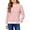 Light Pink, variant on Byoo Toddler Girls Solid Sweatshirt Full Sleeve Crew Neck Pullover Shirts Casual Soft Outerwear Kid Clothing