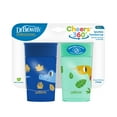 thumbnail image 6 of Dr. Brown's Milestones Cheers 360 Cup Spoutless Transition, Travel Friendly & Leak-Free, Green / Blue, 10 oz/300 ml, 2 Pack, 6 of 24