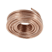Audiopipe CABLE1825 18-Gauge Speaker Wire 25 Ft Clear Audio Cable for Car Home Stereo Systems