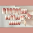 Milk Apricot Peach Wearing Nail Gradient Nail Patch Clear Nail Patch
