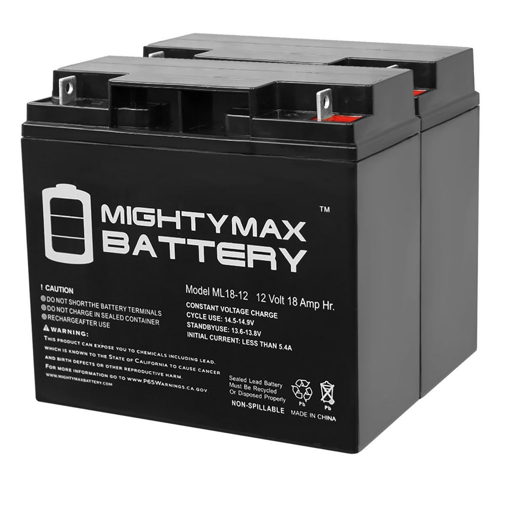 ML1812 12V 18AH BATTERY BOOSTER PAC ES2500, SLA,VRLA RECH 2 Pack