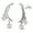 White, variant on 925 Sterling Silver Moon Crescent Stars White Clear CZ Stud Drop Earrings, 0.65"