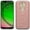 Rose Gold, variant on GSA Studded Rhinestone Hybrid Case for Motorola Moto G7 Play, XT1952 - Black