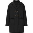 thumbnail image 5 of Women's Open Front Coatigan Long Sleeve Casual Lapel Cardigan Coat with Pockets Fall Winter Mid-Length Solid Coats, 5 of 6
