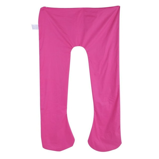 Funda de almohada de embarazo en forma de U, de algodón desmontable para dormir de cuerpo completo, funda de soporte de maternidad (rojo rosa)