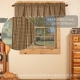 thumbnail image 3 of VHC Brands Ridge Plaid Cotton Rustic Kitchen Curtains Rod Pocket Hanging Loops 16x72 Valance, Cedar Green, 3 of 4