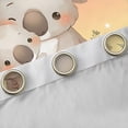 thumbnail image 4 of Homewish Capybara Pink Floral 42x63 2-Pack Girls Ultra Soft Ombre Blackout Curtains, 4 of 6