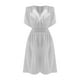 thumbnail image 4 of Falda con pliegues y protección solar para mujer - Cuello en V, manga corta, poliéster estampado, vestido informal de verano S-XXL, 4 of 4