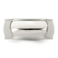 thumbnail image 4 of Auriga Sterling Silver 8 mm Half Round Milgrain Band for Women Size 6, 4 of 6