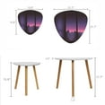 thumbnail image 2 of Triangle Nesting Coffee Table Set of 2 Neon light grid landscapes Futurism Retrowave synthwave rave vapor End Table Modern Minimalist Side Table Set for Living Room Bedroom, 2 of 8