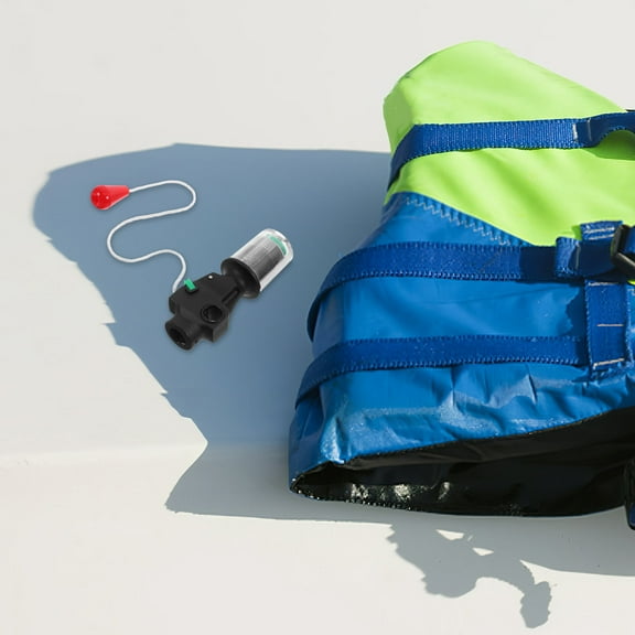 ROSENICE Inflatable Life Jacket Accessories Portable Inflator Inflatable Life Jackets Accessory Switch Black 9.50X3.50X2.70CM