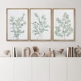 thumbnail image 3 of IDEA4WALL Framed Canvas Print Wall Art Set of 3 Green Forest Plant Leaves Nature Wilderness Illustrations Artwork Modern Art Boho Decorative Colorful Chic for Rooms - Natural 16"x24"x3, 3 of 5