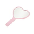 thumbnail image 5 of Unique Bargains 1pc Heart-shaped Handheld Mirror for Personal Grooming and Makeup Pink, 5 of 5
