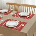 thumbnail image 2 of Merry Christmas Red Xmas Tree Dining Table Placemats 4PCS Heat-resistant Placemats 12 X 18 Inch Holiday Fashions Dining Table Place Mats for Kitchen Dining Table,Kitchen Table Mats, 2 of 5