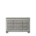 thumbnail image 2 of Acme Furniture 9 Drawers Dresser with Mirrored Front Trim, Light gray Oak, 2 of 3