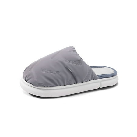 

Tenmix Womens Non-slip Clog Slipper Daily Comfy Closed Toe House Shoes Bedroom Warm Winter Slippers Gray 8.5-9