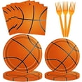 thumbnail image 1 of 96Pcs Basketball Party Decorations Disposable Tableware Set Party Supplies Plate,Cutlery, 1 of 5