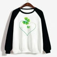 thumbnail image 4 of Besolor St Patricks Day Sweatshirt Women Color Block Long Sleeve Shamrock St. Patricks Shirts Tees Holiday Party Pullover Tops, 4 of 4