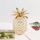 thumbnail image 3 of Figura de fruta de cristal, figurita coleccionable de metal hecha a mano para fiestas de hotel u oficina Piñas, 3 of 8