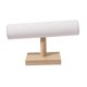 thumbnail image 1 of Organizador de pulseras con barra en T estable para guardar joyas, brazaletes y cabello. Ante beige, 1 of 9