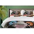 thumbnail image 4 of Ambesonne Animal Duvet Cover Sets, Funny Dog Puppy, 2-King, Orange Cocoa Blue, 4 of 6