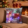 thumbnail image 6 of Christmas LED Pillow with Dual Mode Lighting Flash and Steady Glow, Holiday Decorative Throw Pillow for Sofa and Bed, Festive Gift with Christmas Theme Prints, 6 of 6