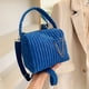 thumbnail image 5 of Bolso de hombro de terciopelo para mujer, elegante, exquisito, con cremalleras suavizantes, bolso de hombro femenino, color azul real, tamaño libre, 5 of 12