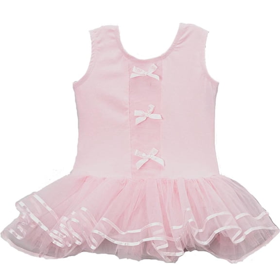 Wenchoice Girl's Pink Bow Ballet Dress M(3T-4T)