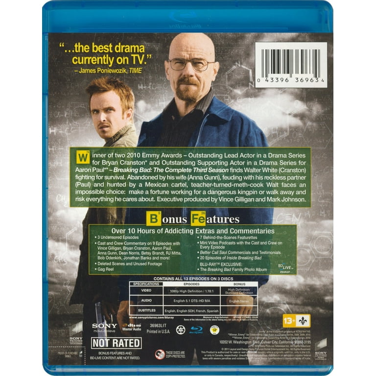 その他 Breaking Bad: Season 3 [Blu-ray] New Breaking Bad: The Complete Third Season (3 Discs) (Blu-ray