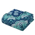 thumbnail image 7 of Mainstays Traditional Teal Medallion Reversible Quilt, King, 7 of 7