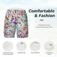 thumbnail image 5 of Balery Colorful Watercolor Dots Mens Swim Trunks Swim Shorts for Men Quick Dry Inseam Beach Shorts with Compression Liner Pocket-Small, 5 of 9