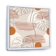 thumbnail image 3 of Designart 'Abstract Monstera Leaf and One Line Art Shapes' Modern Framed Canvas Wall Art Print, 3 of 5