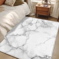 thumbnail image 4 of Abstract Marble Area Rugs 4x6 ft Minimalist Art Back Texture Simple Style Washable Rug Non Slip Indoor Carpet Absorbent Floor Mat for Living Room Bedroom Dining Room, 4 of 9