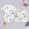 thumbnail image 4 of Toddler Boy Pajamas 2 Piece Halloween Diy Graphic Print Short Sleeve Crew Neck T-Shirt And Shorts Pjs for Boys Size 4-5 Years, 4 of 4