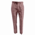 thumbnail image 4 of HBDesign Mens Herringbone Cotton Blend Dress Pants Slim Fit Cuffed Fall Winter Trousers, 4 of 7