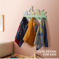 thumbnail image 2 of Kids Coat Hooks Rack Wooden Hanger Rail with Pegs Wall Mounted Children&#s Coat Rack with Hooks Cute Animals Design, 2 of 6