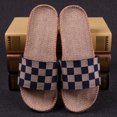 thumbnail image 1 of House Slipper Lightweight Breathable Open Toe Flax Slipper House Sandal for Summer, 1 of 2