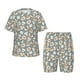 thumbnail image 1 of Balery White Popcorn Conjunto de Pijama Infantil de Manga Corta con Estampado – Ropa de Dormir de Algodón Suave-X-Large, 1 of 6