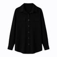 thumbnail image 7 of Perfectbot Women's Button Down Shirt with Pockets, Corduroy Long Sleeve Oversized Shacket for Fall Winter, 7 of 7