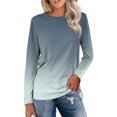 thumbnail image 2 of Uooqdmx Long Sleeve Shirts for Women Blouses for Women Dressy Casual Summer Tops Loose Side Split Blouse Tunic Womens Fall Tops K S, 2 of 4
