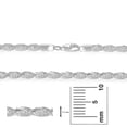 thumbnail image 3 of 3.5mm Oxidized .925 Sterling Silver Silver Twisted Rope Chain Necklace, 24 inches, 3 of 7