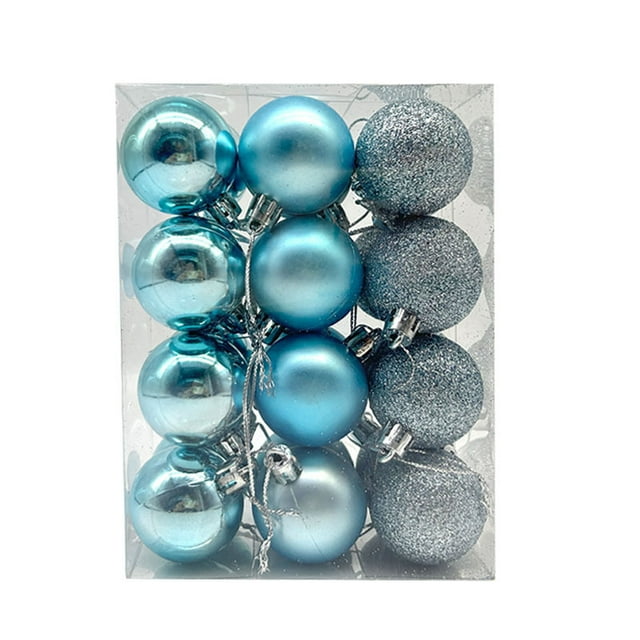 Lake Blue Christmas Tree Bauble Small Hanging Decor Ornament Size L For Holiday Tree Festive Celebration 3Cm Party Decoration L #0Y05H