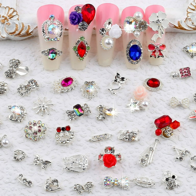 Metal Alloy 3D Radian Pearl Piercing Charms For Korean Manicure Simple Nail  Decor From Bian04, $2.99